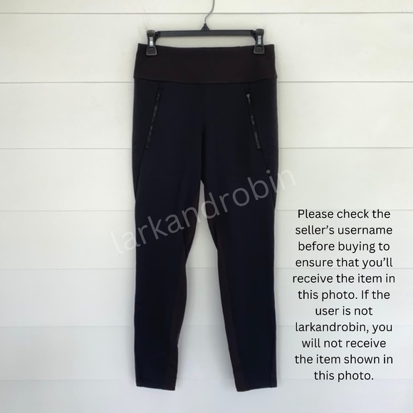 Athleta Peak Hybrid Fleece Lined Tight Black Small - Picture 11 of 16